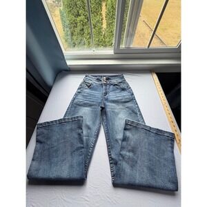 Roswear High Waisted Wide Leg Triple Button Denim Women's - Size M